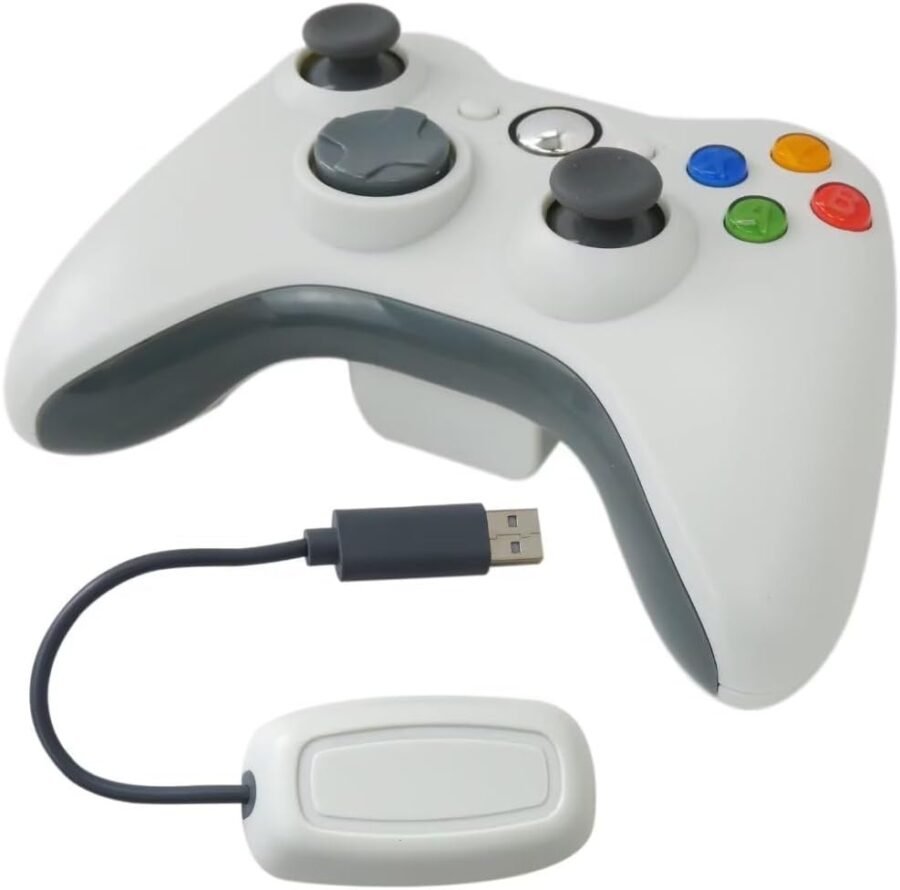 Joystick Control Inalámbrico Compatible Pc Xbox 360 Ps3 Blanco