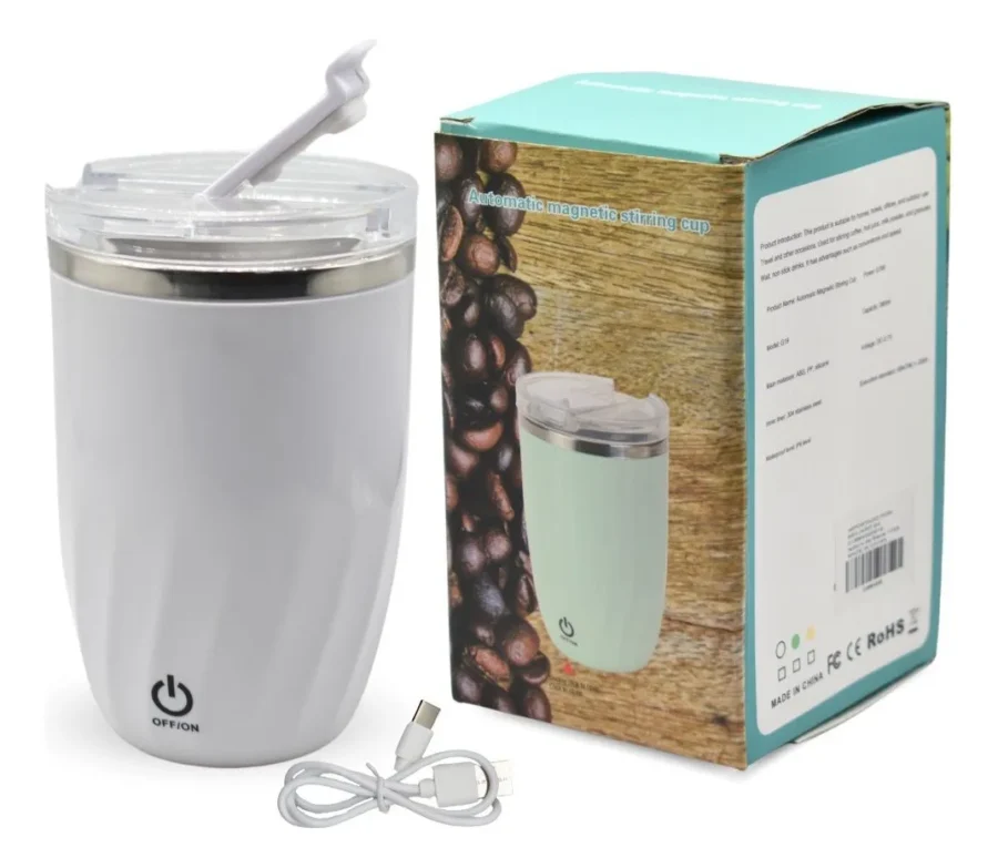 Taza Térmica Auto Revolvedora Café Automezcladora Usb