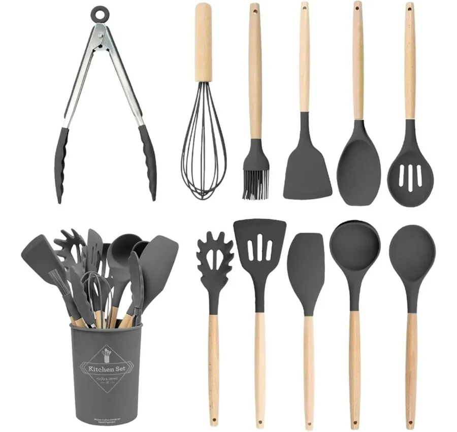 Kit Utensilios Espátulas Silicona Antiadherente Cocina