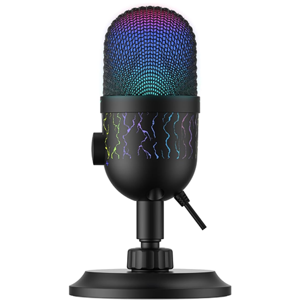 Micrófono Condensador Usb Omnidireccional Gamer Negro