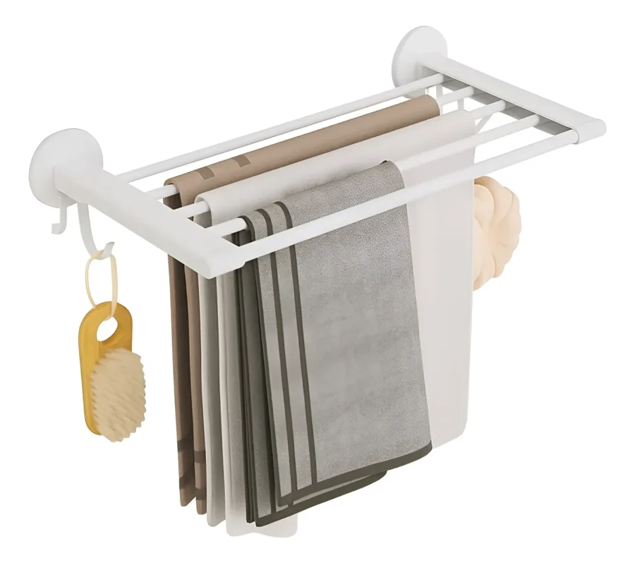 Toallero de Pared con Ganchos – Organizador práctico para Baño o Cocina
