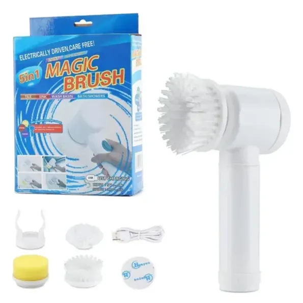 Cepillo Limpiador Multiuso Giratorio Recargable 5 En 1 Eléctrico