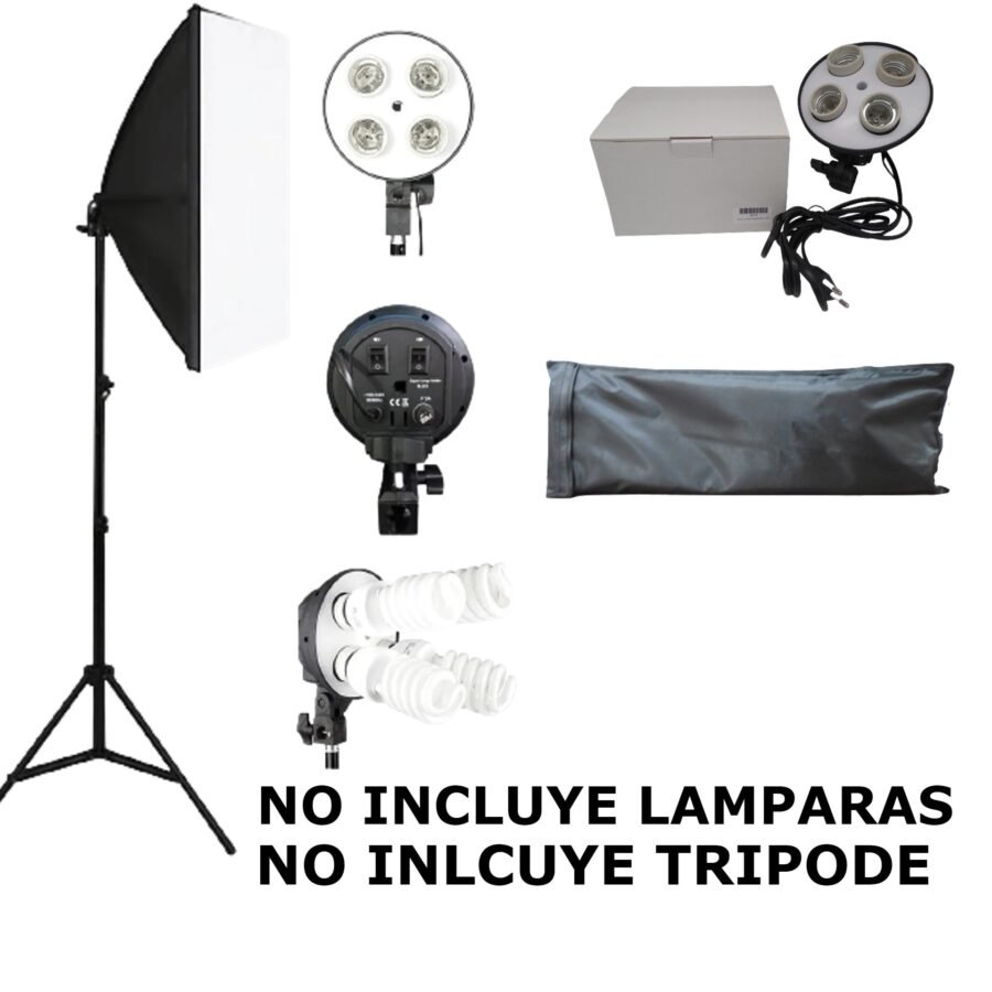 Set Softbox Luz Difusora Para Fotografía 50cm X 70cm