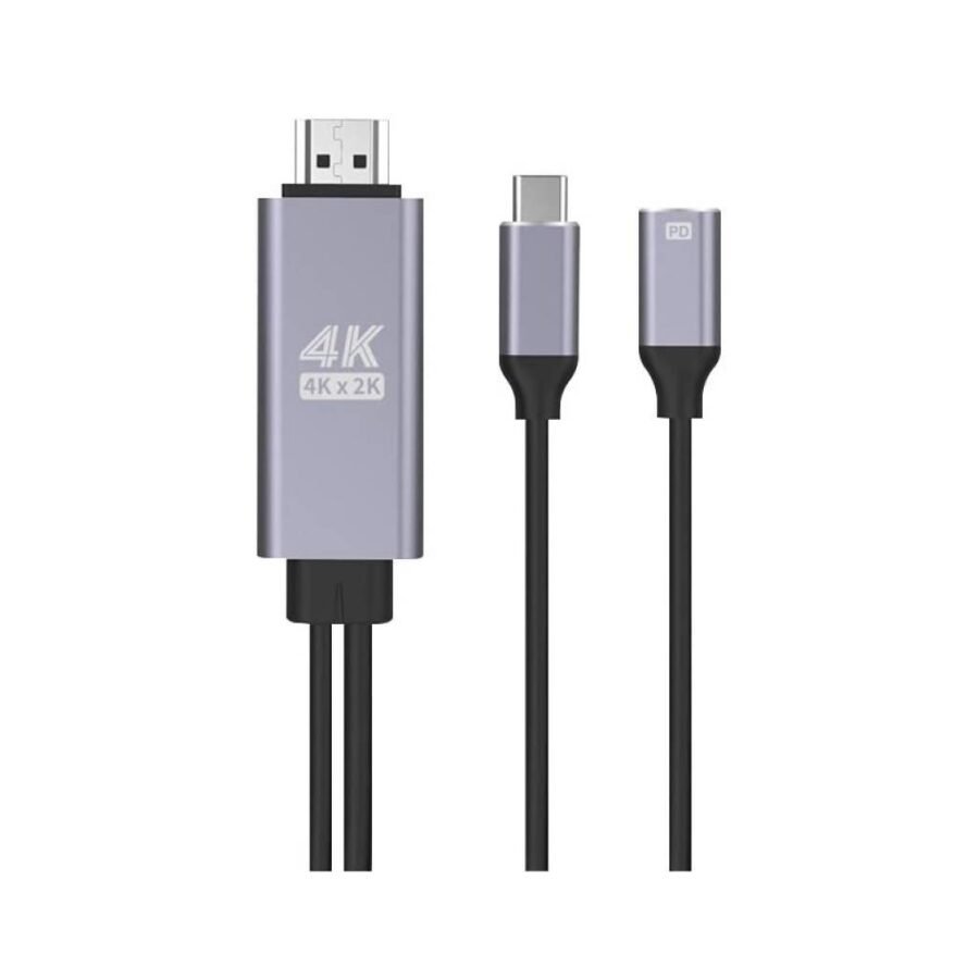 Cable Audio Video Adapatador Duplicador Tipo C A Hdmi Hdtv